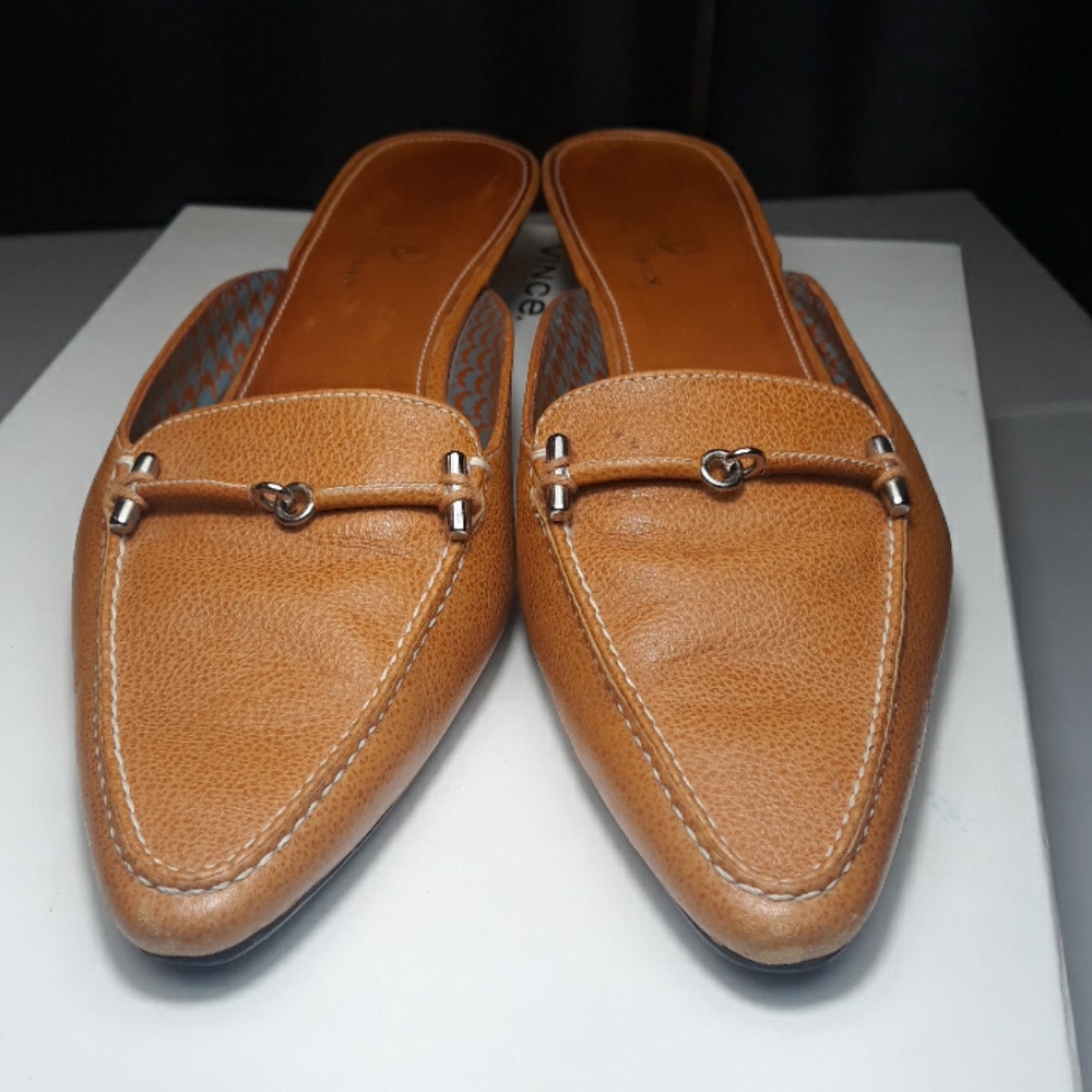 Cole Haan British tan leather mules (8.5B)